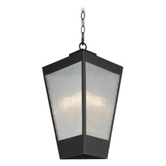 Triform Black & Antique Brass Outdoor Hanging Light by Maxim Lighting
