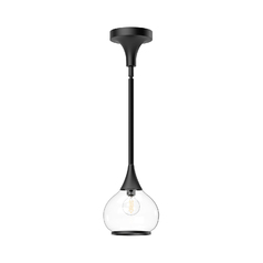 Alora Lighting Hazel Matte Black Mini-Pendant Light with Bowl / Dome Shade