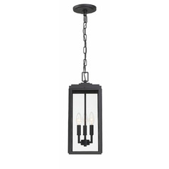 Byron 18.75-Inch Outdoor Lantern in Black by Crystorama Lighting