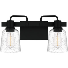 Lydia Matte Black Bathroom Light by Quoizel Lighting