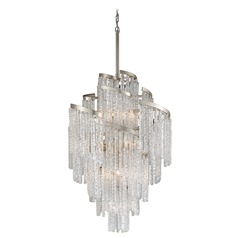 Mont Blanc Modern Silver Leaf Chandelier by Corbett Lighting