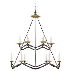 Barry Goralnick Choros Chandelier in Aged Iron by Visual Comfort Signature