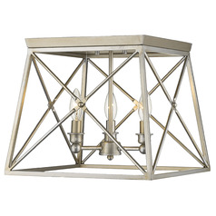Trestle Antique Silver Flush Mount by Z-Lite