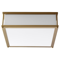Modulo 16-Inch LED Flush Mount in Aged Brass by Oxygen Lighting