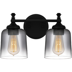 Jenson Matte Black Bathroom Light by Quoizel Lighting