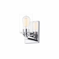 Cilindro Wall Sconce in Chrome by Evolv by Justice Design Group