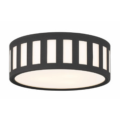 Kendal 14-Inch Flush Mount in Black Forged by Crystorama Lighting