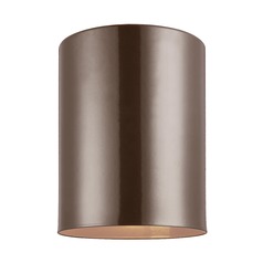 Outdoor Cylinder Flush Mount in Bronze by Visual Comfort Studio