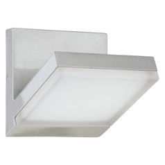 Angle LED Outdoor Wall Light in Silver Dust by George Kovacs