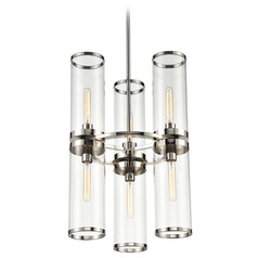 Revolve II Polished Nickel Chandelier by Alora Lighting