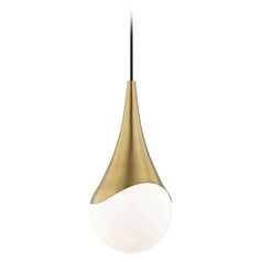 Ariana Pendant in Aged Brass by Mitzi by Hudson Valley