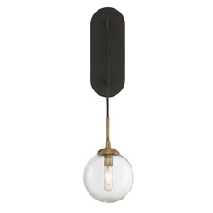 Fulton Wall Sconce in English Bronze & Warm Brass by Savoy House