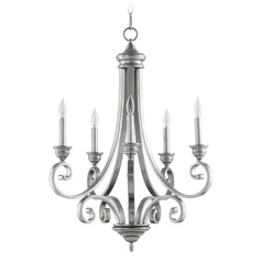 Bryant Classic Nickel Chandelier by Quorum Lighting