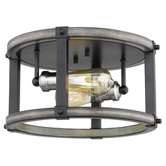 Kirkland Ashen Barnboard Flush Mount by Z-Lite