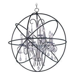 Orbit Anthracite and Polished Nickel Pendant by Maxim Lighting