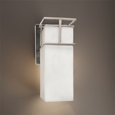 Clouds Brushed Nickel LED Outdoor Wall Light by Justice Design Group