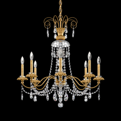 Helenia Heirloom Gold Crystal Chandelier by Schonbek Lighting