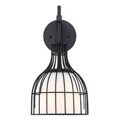 Evensong 8-Inch Wall Sconce in Matte Black by Designers Fountain