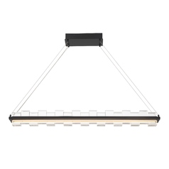 Bruco 45-Inch LED Linear Chandelier in Black by Eurofase