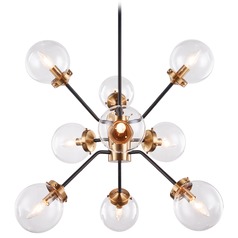 Maru Aged Gold Chandelier by Matteo Lighting