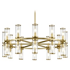 Revolve Natural Brass Chandelier by Alora Lighting