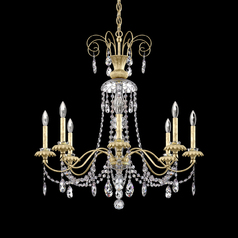 Helenia Heirloom Silver Crystal Chandelier by Schonbek Lighting