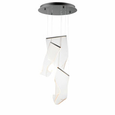 Rinkle 3-Light LED Pendant in Brushed Gunmetal by ET2 Lighting
