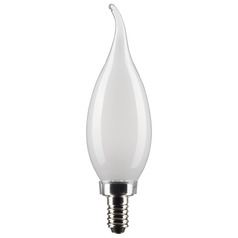 4W CA10 2700K Frosted LED Light Bulbs 2-Pack by Satco Lighting
