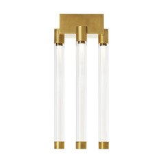 Kelly Wearstler Phobos Short LED Flush Mount in Brass by Visual Comfort Modern
