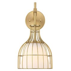 Evensong 8-Inch Sconce in Brushed Gold by Designers Fountain Lighting
