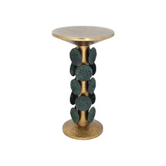 Nasturtium Accent Table in Antique Brass by Currey & Company