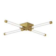 Kelly Wearstler Phobos Wide LED Flush Mount in Brass by Visual Comfort Modern