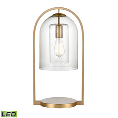 Elk Lighting Bell Jar Aged Brass LED Desk Lamp
