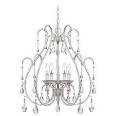 Blanca Antique White 5-Light Chandelier by Quoizel Lighting