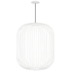 Kai 2 LED Pendant in Matte White by Visual Comfort Modern