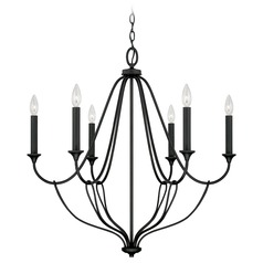 Bentley 30-Inch Black Iron Chandelier by HomePlace by Capital Lighting