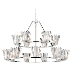 Ricca 15-Light Chrome Chandelier by Eurofase Lighting