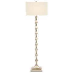 Lyndhurst Floor Lamp in Silver Leaf by Currey & Company
