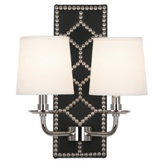 Robert Abbey Lighting Williamsburg Lightfoot Wall Sconce with Fondine Fabric Shades