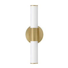 Tubo Natural Aged Brass LED Vertical Bathroom Light by Maxim Lighting