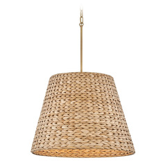 Seabrook Burnished Gold LED Pendant Light with Empire Shade by Hinkley Lighting