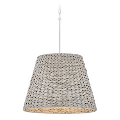 Seabrook Textured Plaster LED Pendant Light with Empire Shade by Hinkley Lighting
