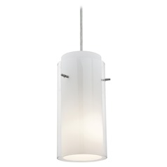 Modern Mini Pendant with White Glass by Access Lighting