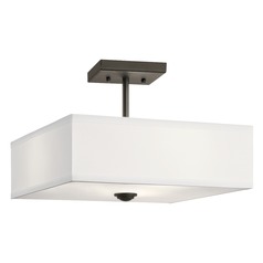 Modern Semi-Flush Mount Light Olde Bronze Shailene by Kichler Lighting