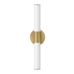 Tubo Natural Aged Brass LED Vertical Bathroom Light by Maxim Lighting