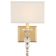 Clover 1-Light Sconce in Aged Brass by Crystorama Lighting