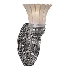 Sconce with White Glass in Brushed Nickel by Minka Lavery