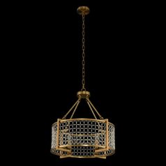 Verona 24-Inch Pendant in Brushed Pearlized Brass by Allegri Crystal