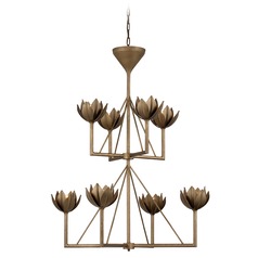 Julie Neill Alberto Chandelier in Bronze Leaf by Visual Comfort Signature