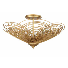 Doral 19-Inch Semi-Flush in Renaissance Gold by Crystorama Lighting